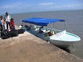 Mit diesem Boot gings aufs Meer von Punta Gorda (B