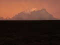 zonsondergang op onze slaapplaats aan de Chimboraz