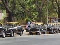 50 jaar oude taxi's op een rij