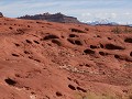 Moab, Shafer Trail, onverharde weg in de canyon 