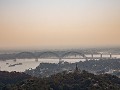 Metalen bruggen van Ava over de rivier Irrawaddy. 