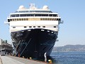Big cruise ship in Bergen harbor