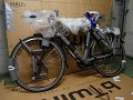 Antons fiets ontmanteld.