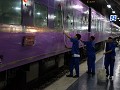 Nog even de trein kuisen voor vertrek.