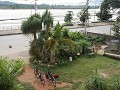 Vanuit onze kamer zicht op de Mekong.
