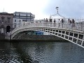 Spanning two Dublin worlds, the ha'penny Bridge.