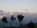 Zonsondergang over het Himalaya-gebergte,...
