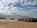 Arromanches, restanten van de kunstmatige haven ui