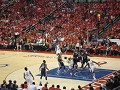 NBA playoff basket in LA, met hier de LA Clippers.