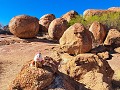 Happy at the Devil Marbles