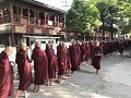 Daily routine, thousands of (novice) Monks queuing