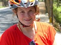 De Canadese Elizabeth fietst een toerke in Zuid-Oo