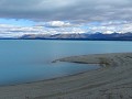 ....het azuur blauwe Lake Pukaki.....