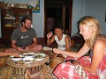 eten bij homestay onderweg