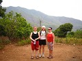 One Day Trek - L-R: Lorna, Emily and Aisling at th
