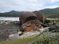 Granieten "boulders" langs de stranden in Wilsons 