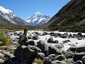 Wandelen naar de gletsjer van Mount Cook