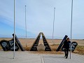 Het herinneringsmonument op Sword Beach