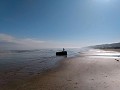 Omaha Beach in de ochtendzon