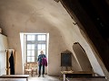 op zolder, reconstructie van het oud klaslokaaltje