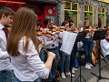 Typisch Ierse muziek door de plaatselijke muzieksc