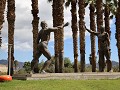 prachtige standbeelden in het parque de los americ