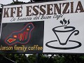 Eine schone Reklametafel eines  Cafe's in Volcan