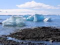Antarctica, Brown Bluff, ijs voor het strand  