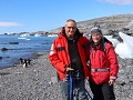 Antarctica, Hope Bay, op het strand met Adelie pin