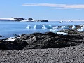 Antarctica, Hope Bay, een Zodiac is op cruise in d