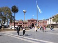 Buenos Aires, Plaza de Mayo met Casa Rosada, reger