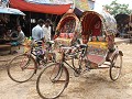 fietsrickshaws in de oude stad