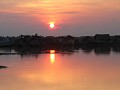 Sundarban boottocht, zonsondergang in Joymoni char