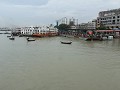 aankomst in Sadarghat haven te Dhaka met de Rocket