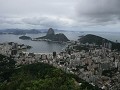 vanop Corcovado, zicht op Rio en Suikerbrood