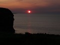 Cape Tryon, aan Tryon Head vuurtoren, zonsondergan
