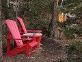 Jasper NP - de typische rode stoelen, langs Malign