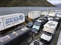 Manga in het midden op de ferry van Puerto Natales