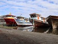 Chiloé, San Juan Bajo, afgewerkte schepen