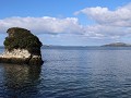 Chiloé, Fuerte Ahui, uitzicht op zee  