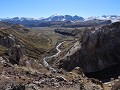 Paso Pehuenche, aan mirador a Monjes Blancos