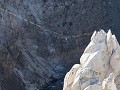 mirador a Monjes Blancos, de vrouw valt en hangt a
