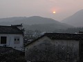 Hongcun, zonsondergang