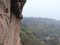 Maijishan rotstempel, uitzicht vanop de terrassen