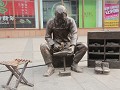 Yinchuan, brons op straat