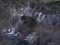 Jiuzhaigou NP, Bonsai shoal, dubbele waterval