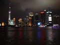 uitzicht van de Bund op Pudong financieel centrum