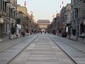 Beijing, Qianmen Dajie in de winter