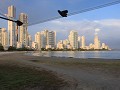 Cartagena, uitzicht op nieuw stadsdeel, van op kam