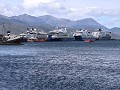 Ushuaia, cruiseboten aan de kade